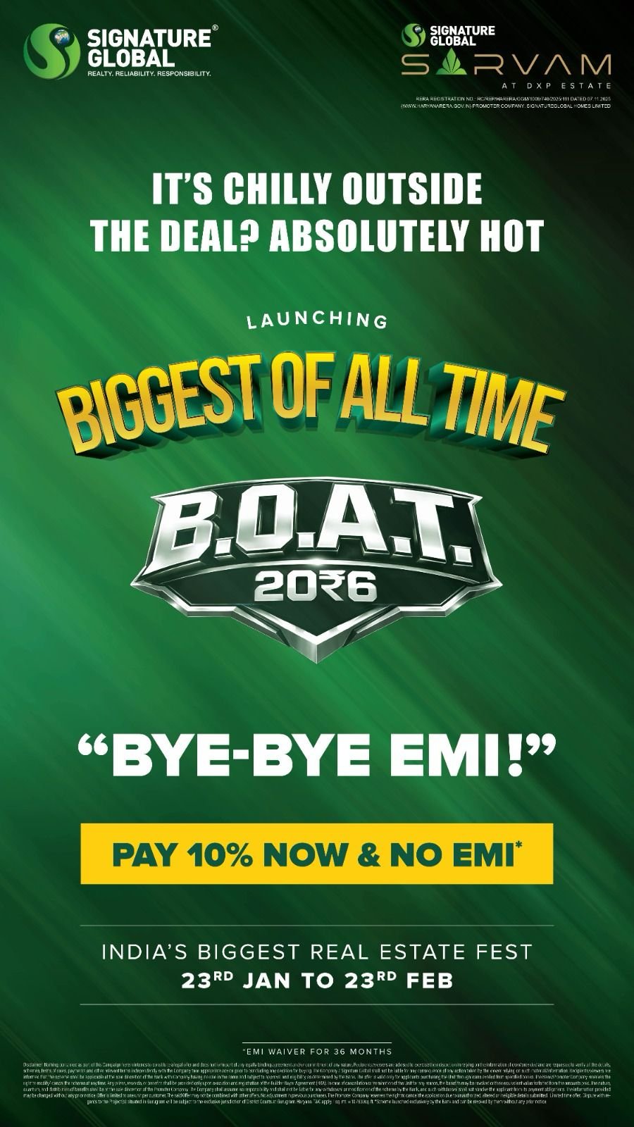 Signature Global Sarvam BOAT 2026 Offer